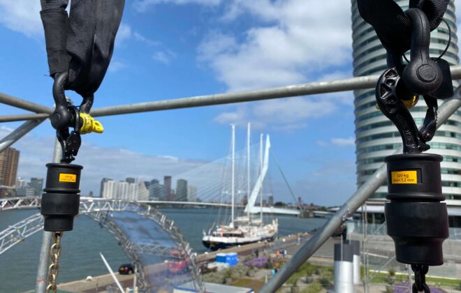 Mooi uitzicht op de Erasmusbrug